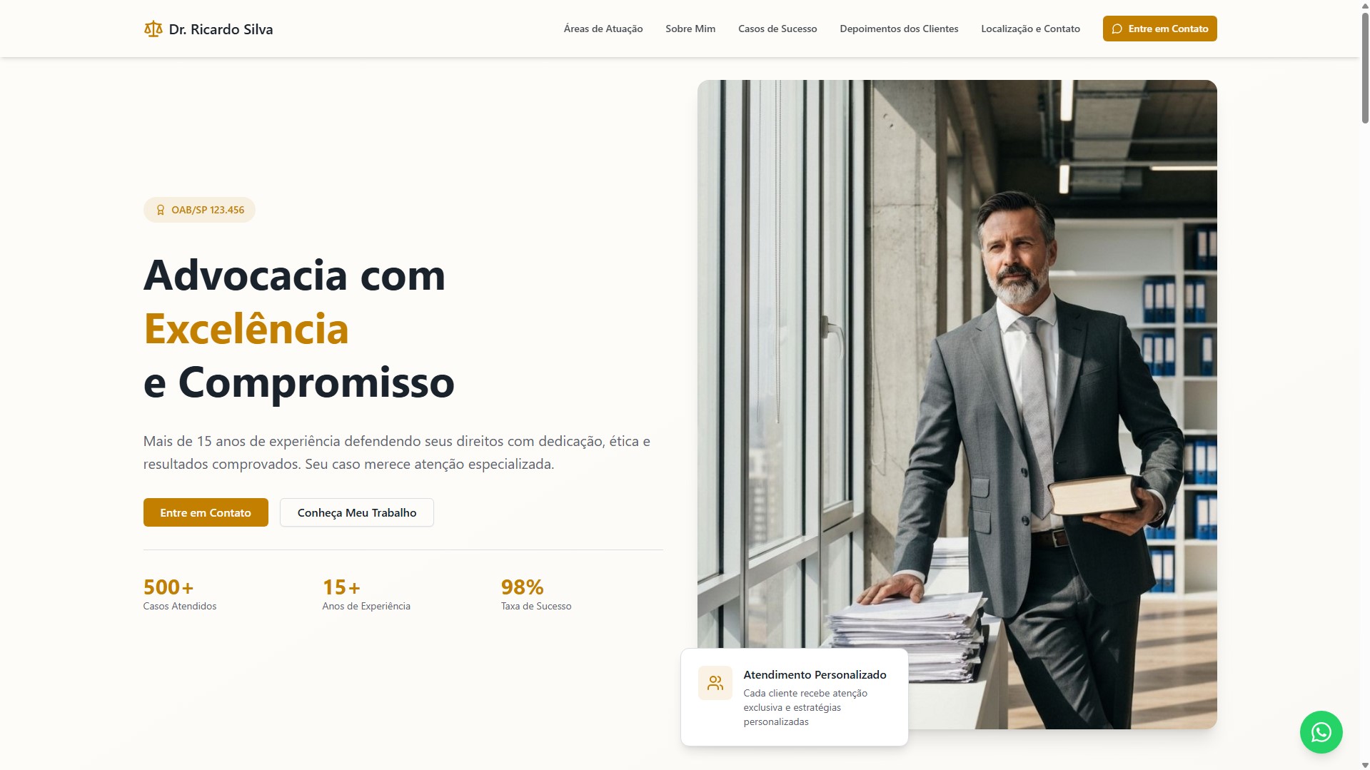 Dr. Ricardo Silva - Site de advocacia