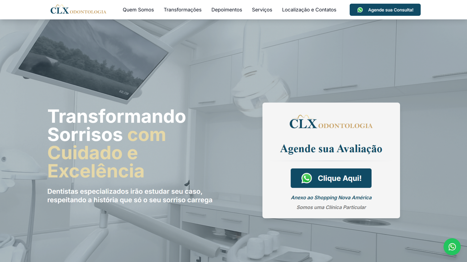 CLX Odontologia - Site de clínica odontológica